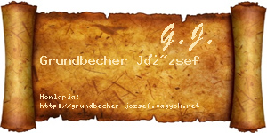 Grundbecher József névjegykártya